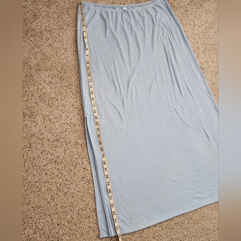 Auden Blue Ribbed Skirt - Picture 3 of 6